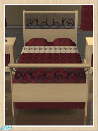 Sims 2 — Cozy Cottage Bedroom Bed Frame by jlk2400 — Part of my Cozy Cottage Bedroom set.