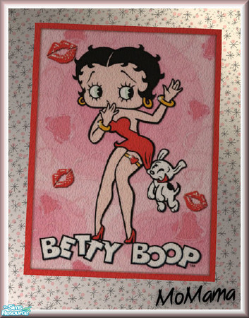 Sims 2 — NK Betty Boop Bedroom - Rug by MoMama — A rug of Betty Boop in pink and bright melon.