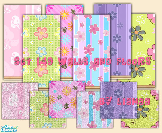 Sims 2 — Set 149 Children Wall-Floor Mix by Lianaa — Set 149 Children Wall-Floor Mix by Lianaa