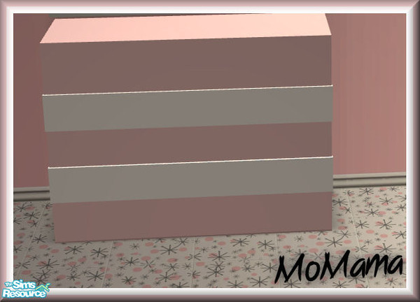 Sims 2 — NK Betty Boop Bedroom - Dresser by MoMama — A dresser in pink and white.