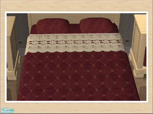 Sims 2 — Cozy Cottage Bedroom Bedding by jlk2400 — Part of my Cozy Cottage Bedroom set. Bedding only works for this bed. 