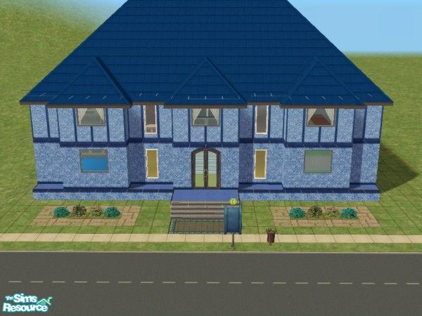 Sims 2 — Village Hospital by qvisn — Upstairs has a restaurant and TV lounge. by qvisn