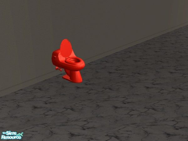 Sims 2 — Toilet Recolours - Red  by simonandy — A recolour of the Maxis mentionable toilet in red