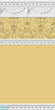 Sims 2 — jsf2RSTapestryYellow by jsf — A bright ornate tapestry set off by coordinating yellow paint and held by my Rope