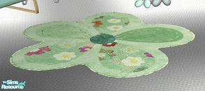 Sims 2 — OpenHouse Jasmine Nursery - Flower Rug by openhousejack — a blue color flower rug get mesh set at