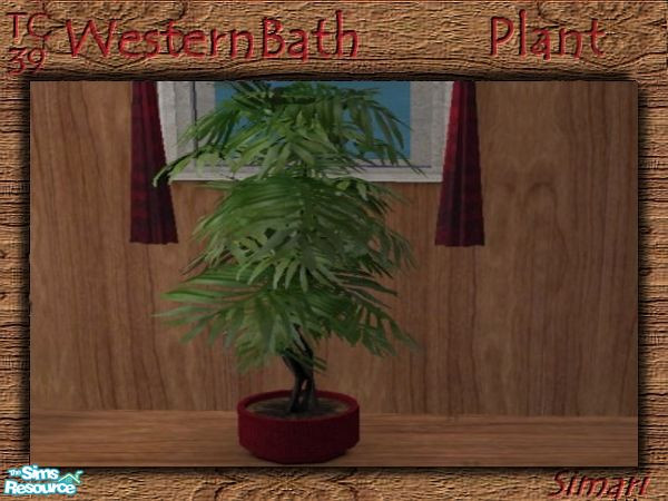 Sims 2 — TC39 Western Bath-Plant Pot by simari — Plant pot in red textured material. Compliments the TC39 Western Bath.