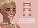 Sims 4 — PEACH Lipstick by girlofwinter — A new matte lipstick in 26 delicious shades for your sims! 
