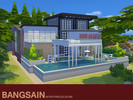 Sims 4 — 016 Spa House by myskyring2 — Fabulous modern home with a bar and dance club in the basement, featuring two