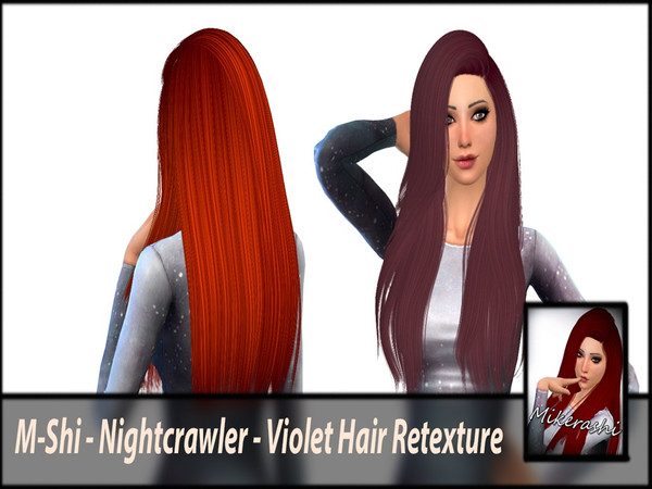 Sims 4 — M-Shi - Nightcrawler - Violet Hair Retexture (Mesh Needed) by mikerashi — -28 Colors -Texture made by Me i Hope
