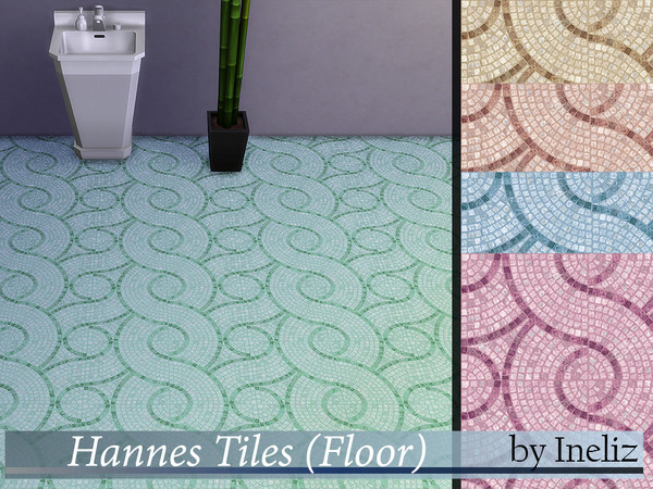 Sims 4 — Hannes Tiles (floor) by Ineliz — A set of floor mosaic tiles.
