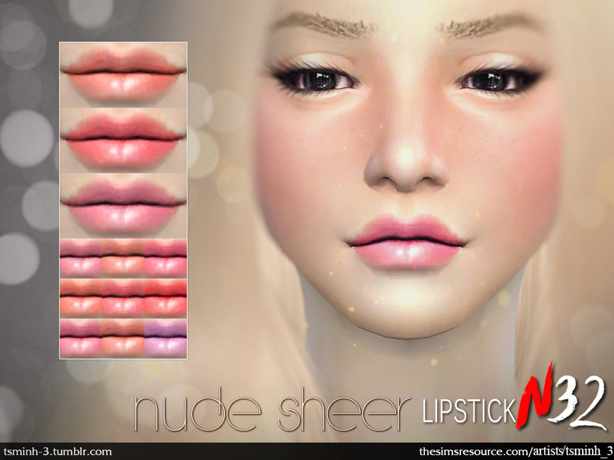 TsminhSims Nude Sheer Lipstick