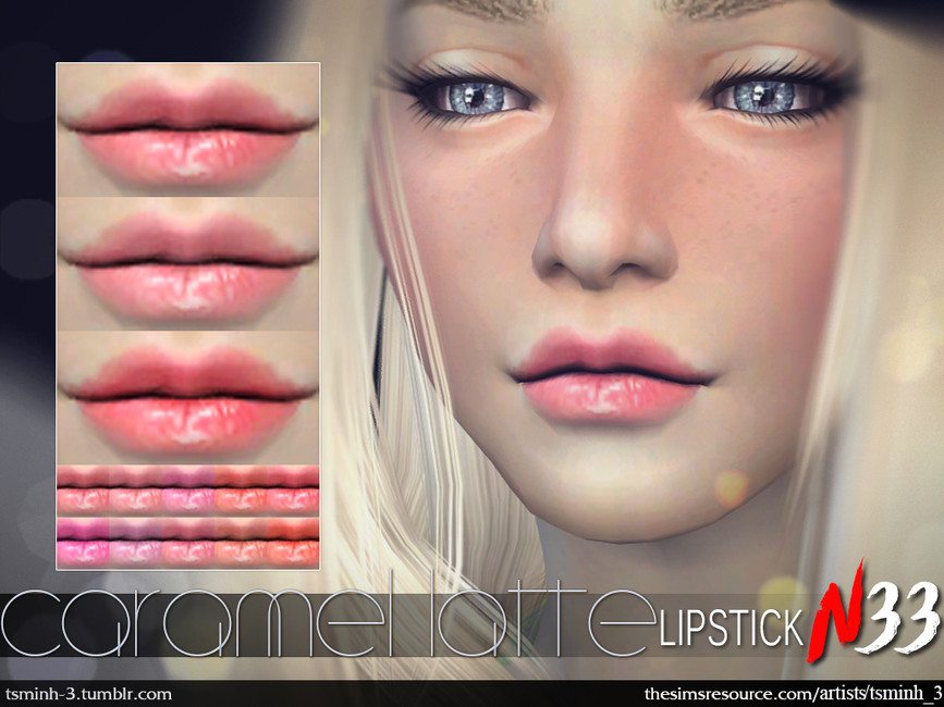 The Sims Resource Caramel Latte Lipstick