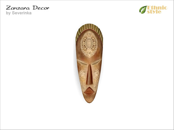 Sims 4 — [ZanzaraDecor] Ethnic mask04 Ceremonial by Severinka_ — Ethnic mask04 Ceremonial, African stile From the set of