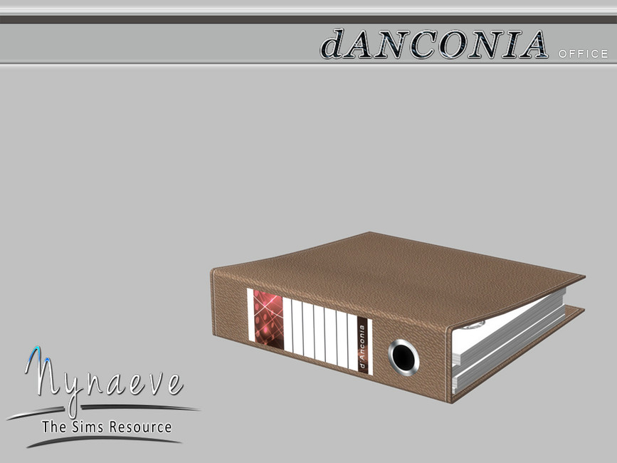 The Sims Resource dAnconia Horizontal Ring Binder (recolor)