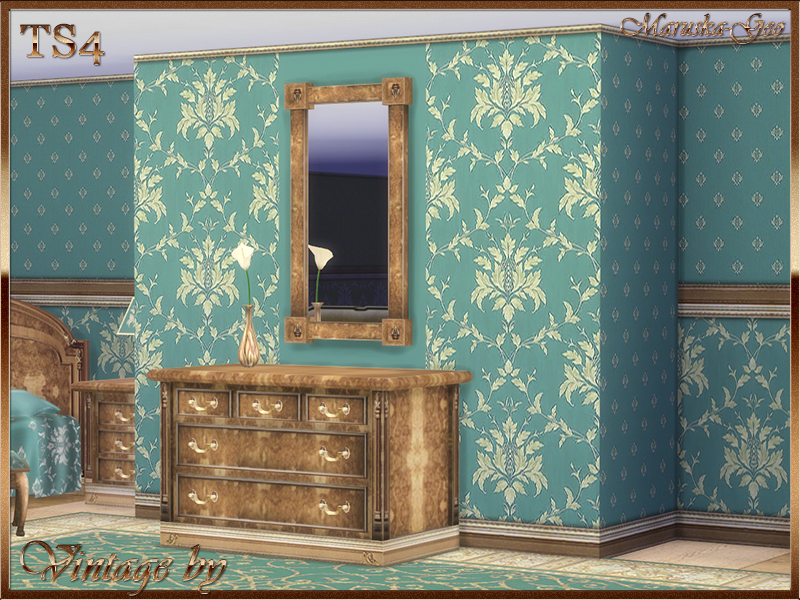 The Sims Resource M Geo Vintage Wallpaper