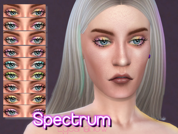 Sims 4 — Spectrum - Eyeshadow by Stefan04122 — Glitzy eyeshadow in 4 mixed colors + 5 solid colors. Looks great on