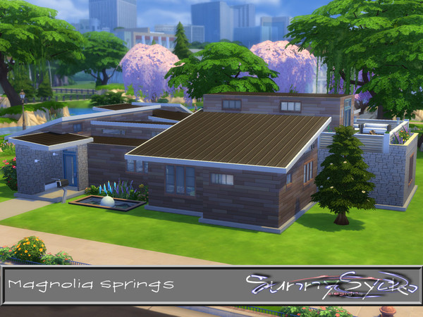 Sims 4 — Magnolia Springs by SunnySyde — Has your sim had a long day at work? Are the kids driving you crazy? Come enjoy