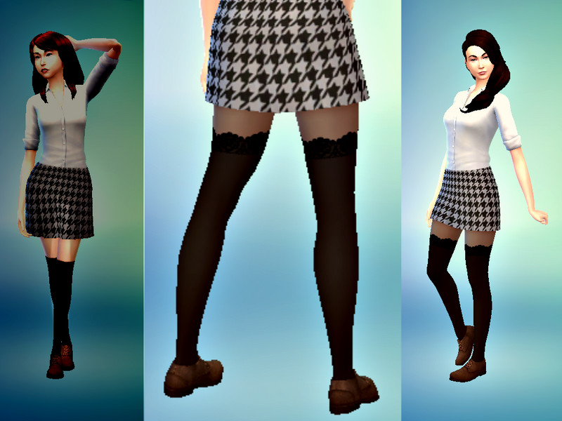 Sims 4 The Sims Resource | Persona 4 - Yaso Female Uniform Skirt (Short) by TSR Creator