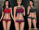 Sims 4 — Harmonia TS4 Set 028 by Harmonia — Get a runway body in performance workout gear this set.