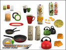 Sims 4 — 'Breakfast' decorative set by Solny — A little more clutter to decorate your kitchens. Suitable for any styles.