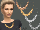 Sims 4 — NataliS_Metal daped disc necklace by Natalis — Metal daped disc necklace. FT-FA-FE 5 colors. Not compatible with