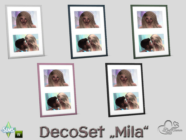 Sims 4 — Mila DecorSet Photoframe Double by BuffSumm — Is there any way to cross borders between differnt worlds? With