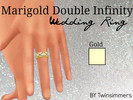 Sims 4 — Marigold Double Infinity Ring by Twinsimmersx — Gold &amp;amp; Silver Ring with a double, connected infinity