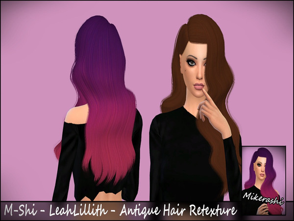 Sims 4 — M-Shi - LeahLillith - Antique Hair Retexture (Mesh Needed) by mikerashi — -50 Colors -Texture made by Me