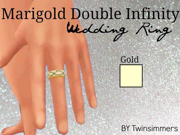 Sims 4 — Marigold Double Infinity Ring by Twinsimmersx — Gold &amp;amp; Silver Ring with a double, connected infinity