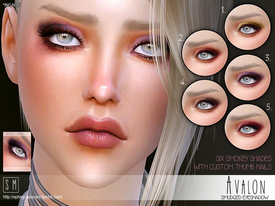 The Sims Resource - [ Avalon ] - Smudged Eyeshadow