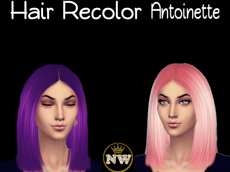 The Sims Resource Hair Recolor Antoinette Mesh Needed