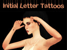 Sims 4 — Initial Letter Tattoos by simiracle — - from A - Z - black