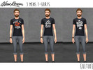 Sims 4 — Olan Rogers Supply - 3 Black Mens T-shirts by ultio — T-shirts with designs from Olan Rogers supply. Designs