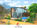 Sims 4 — Streamlet Family by PoppylacedSims — Remodeled from Streamlet Single - this modern house relieves you from the