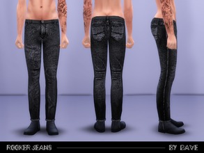 Sims 4 — Rocker Jen by doumeki — A new pair of rocker jeans for your guys.