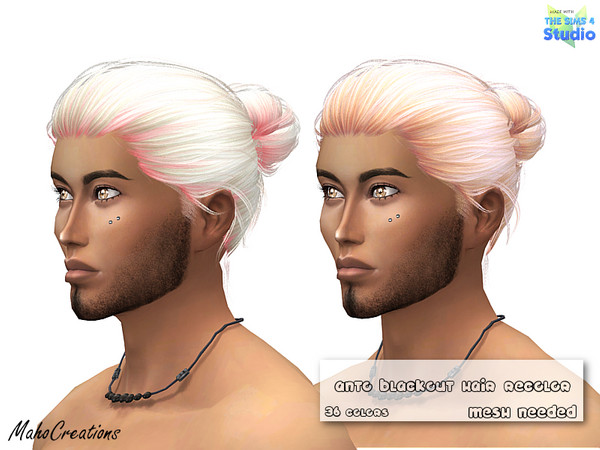 Sims 4 — Anto Blackout Hair Recolor - mesh needed by MahoCreations — Anto Blackout Hair Recolor - mesh needed