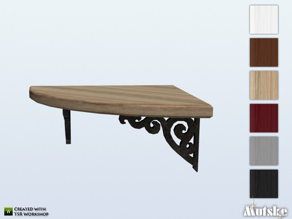 Sims 4 — Ashmore Corner Shelf by Mutske — This shelf is part of the Ashmore Living. Made by Mutske@TSR. 