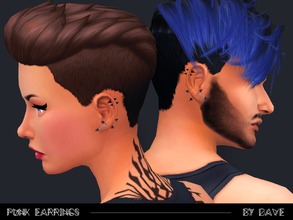 Sims 4 — Punk earrings by doumeki —  I was working this weekend in those new earring piercings for my sim