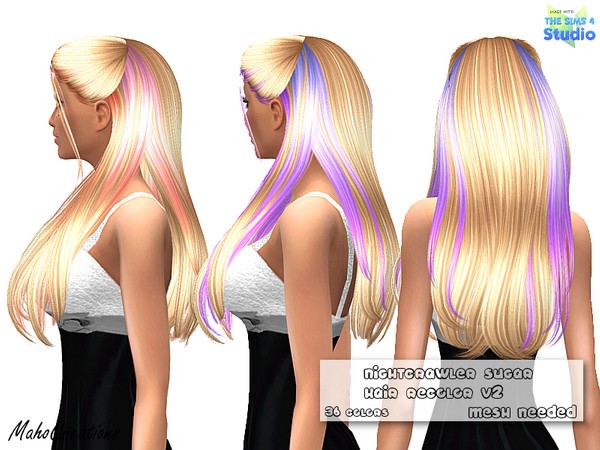 Sims 4 — Nightcrawler Sugar Hair Recolor v2 by MahoCreations — 