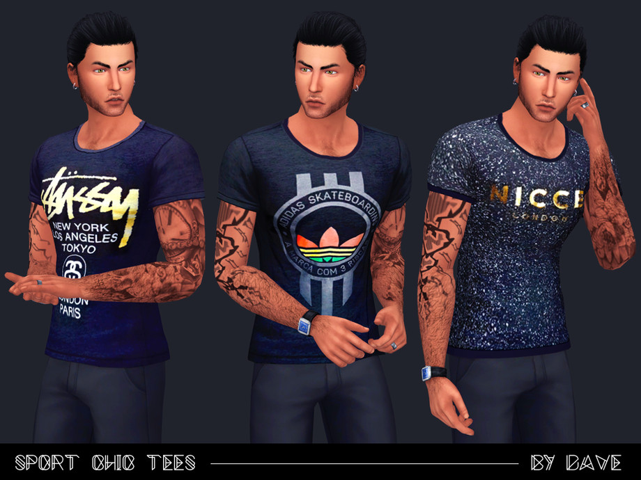 The Sims Resource - Sport Chic Tees