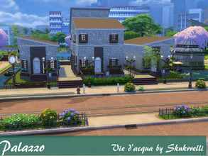Sims 4 — Palazzo_Vie d'acqua by scancarrelli2 — Palazzo lot is part of Sknkrrelli's Vie d'acqua project. It was inspired