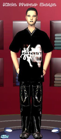 Sims 2 — Sims Teen Gothic Set - Ghast by kollens — Boy teen Gothic