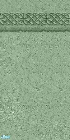 Sims 2 — Celtic Marble Wall 12 by talonblackhart — Marble wall with a Celtic knotwork top border. Recolored from a web