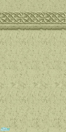 Sims 2 — Celtic Marble Wall 11 by talonblackhart — Marble wall with a Celtic knotwork top border. Recolored from a web