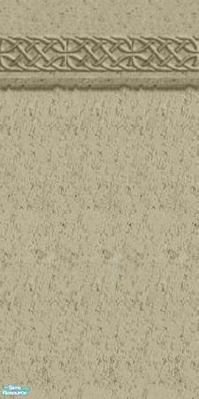 Sims 2 — Celtic Marble Wall 10 by talonblackhart — Marble wall with a Celtic knotwork top border. Recolored from a web