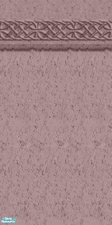 Sims 2 — Celtic Marble Wall 9 by talonblackhart — Marble wall with a Celtic knotwork top border. Recolored from a web