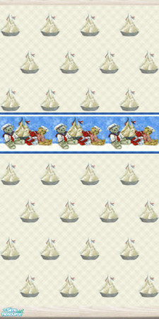 Sims 2 — FOA-K: Marina - bed 04 by perelinka — FIRST OF ALL - KIDS: Marina; bed wall 4/7