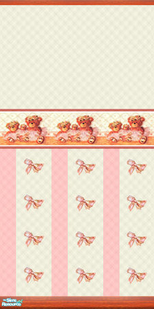Sims 2 — FOA-K: Ballerina - bed 07 by perelinka — FIRST OF ALL - KIDS: Ballerina; bed wall 7/7