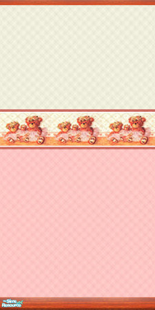 Sims 2 — FOA-K: Ballerina - bed 05 by perelinka — FIRST OF ALL - KIDS: Ballerina; bed wall 5/7