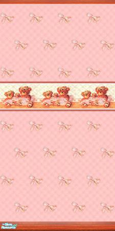 Sims 2 — FOA-K: Ballerina - bed 01 by perelinka — FIRST OF ALL - KIDS: Ballerina; bed wall 1/7